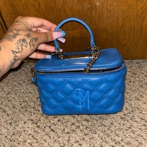 Steve Madden blue cosmetic bag